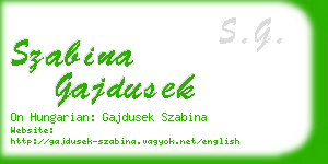 szabina gajdusek business card